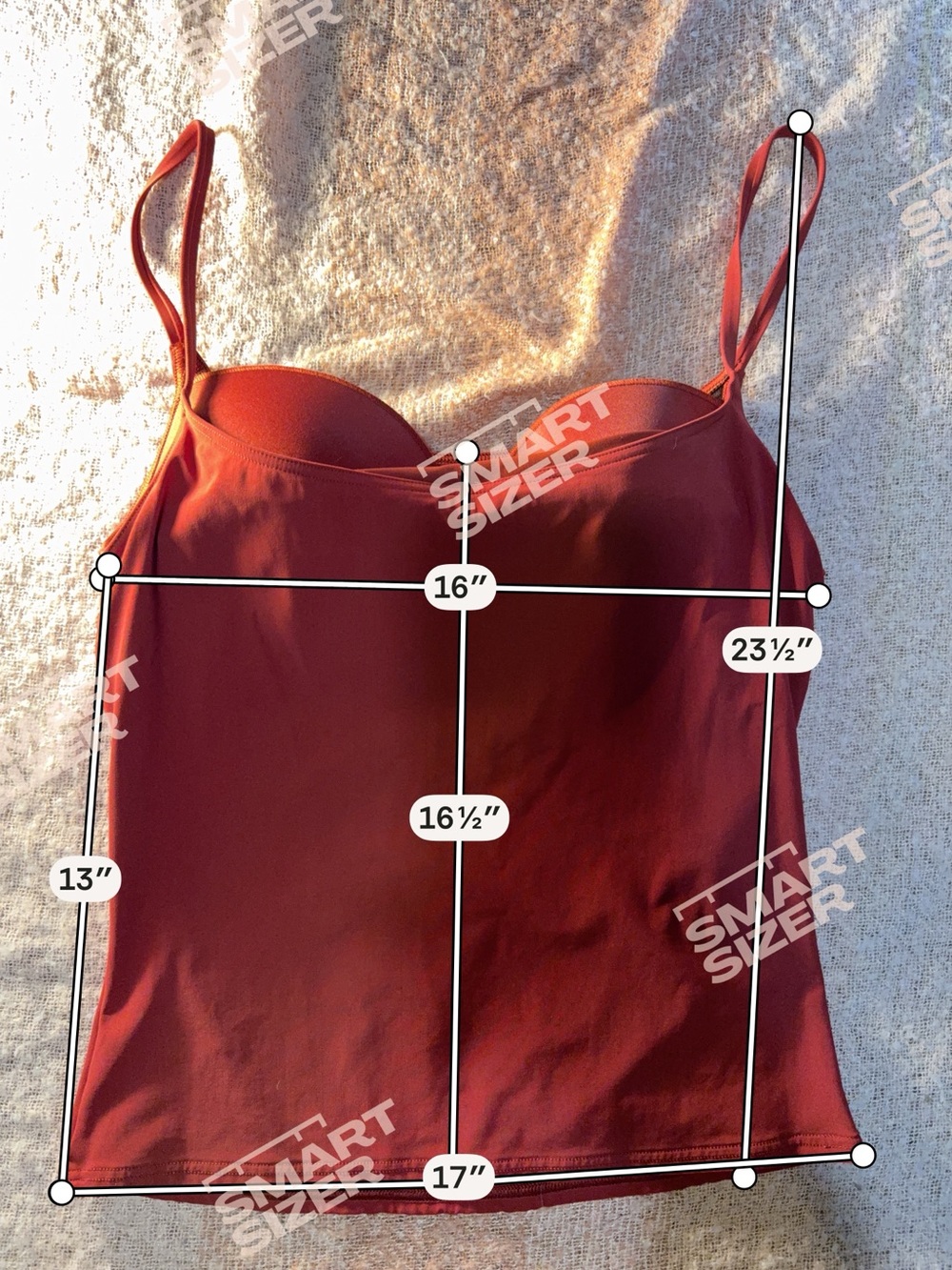 Calvin Klein 2 Pc Terracotta Swim Set Tankini Bikini Size 16 bathing suit CK - Picture 8 of 16